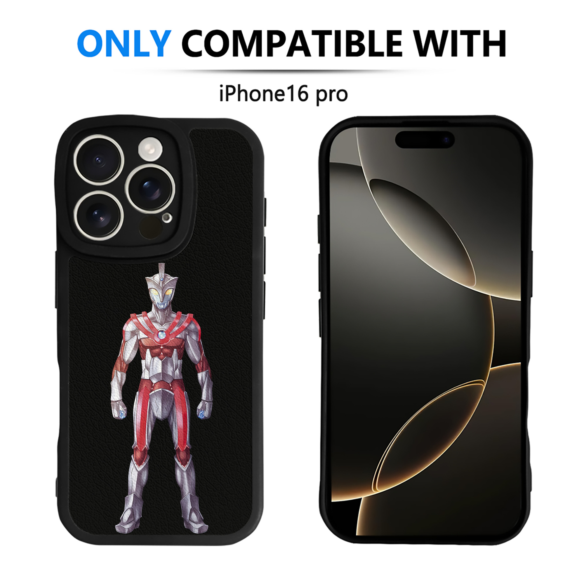 （画像用） ウルトラマン Ultraman 【iPhone 16シリーズ対応】シリコンスマホケース（レザー調） 材質：シリコン